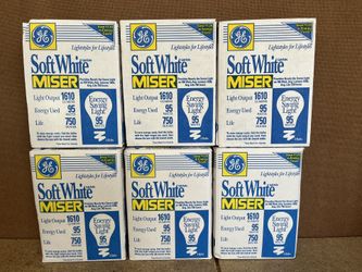 24 Pack GE 95 Watt SOFT WHITE MISER LIGHT BULBS VINTAGE