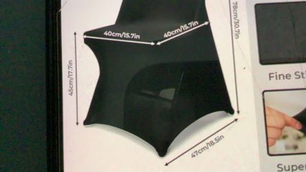 Stretch Spandex Chair Cover for folding chair black