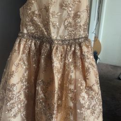 Girl Gold Dress