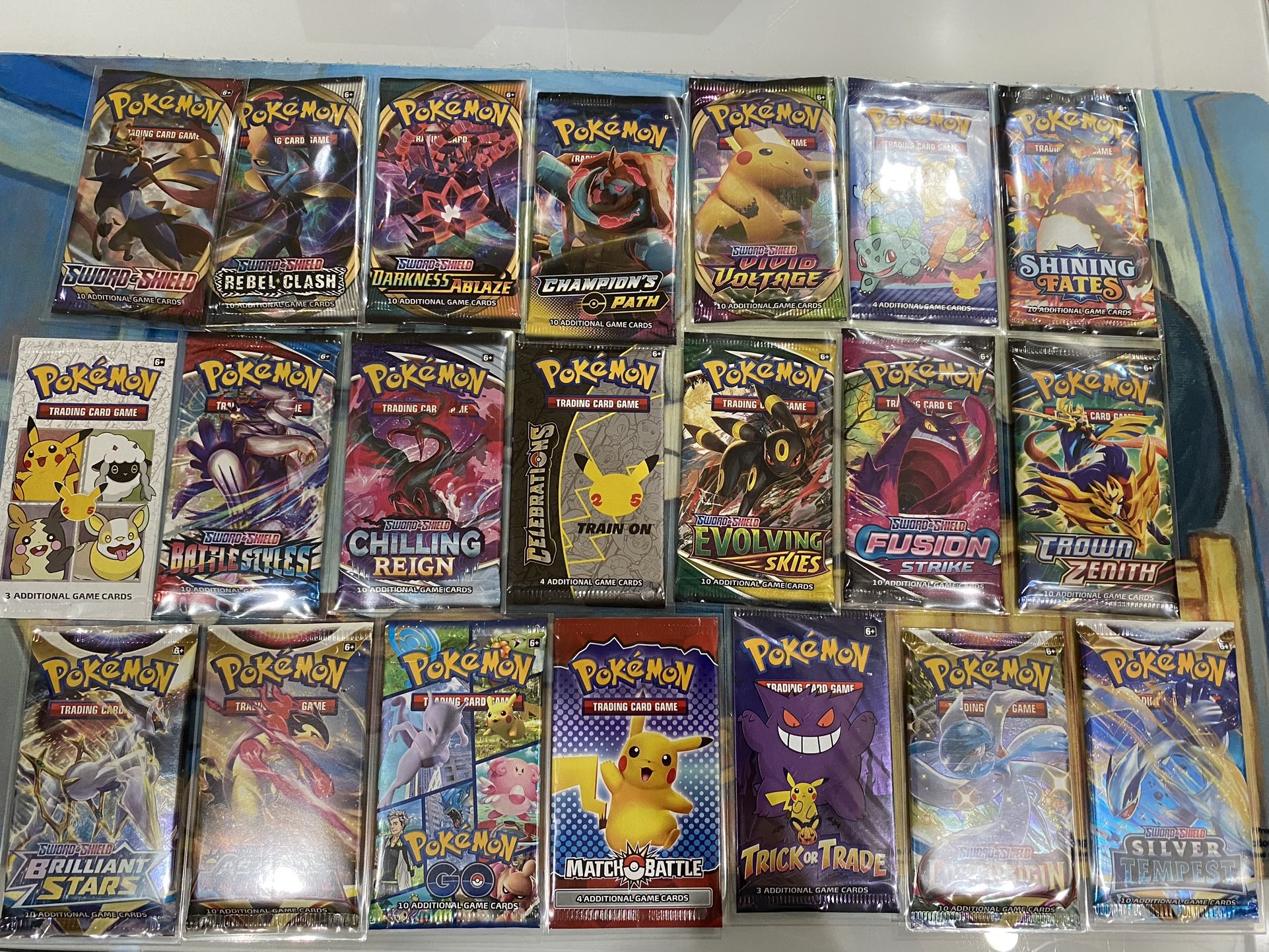 Pokémon Card TCG Sword & Shield Full Pack Master Set Evolving Skies Fusion Strike Crown Zenith Ect