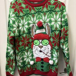 Celebrate Together Ugly Christmas llama sweater Red Green - Unisex Size Medium