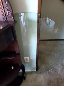 42" glass round table top
