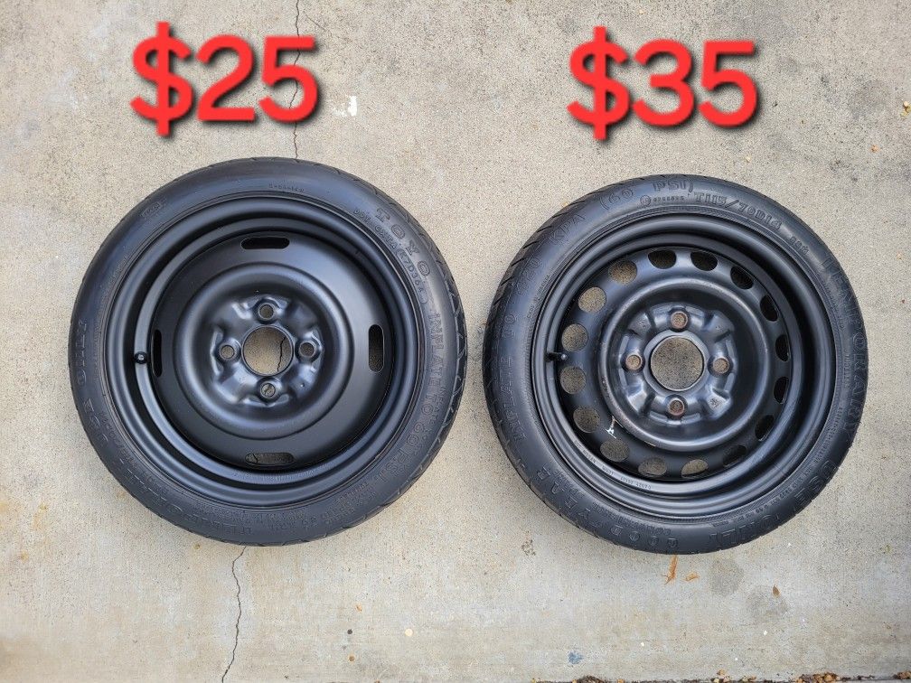 Steel 14 inch 4 lug Spare Tires