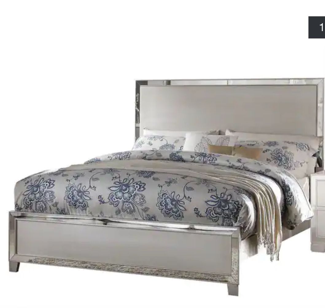 New mirrored Queen Bed Frame 