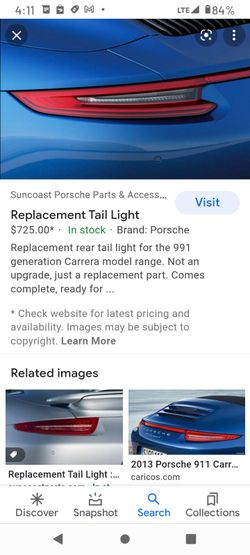 Porsche Carrera Tail Light