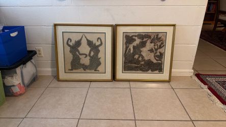 2 Asian Art Framed Prints
