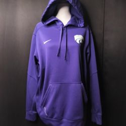 Purple Unisex  Kansas State Hooded Sweatshirt (Size L)