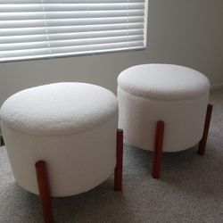 2 Storage Ottomans