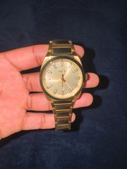 Gold Fossil Watch