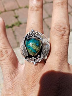 Native American Sterling Silver Vintage Ring Size 8