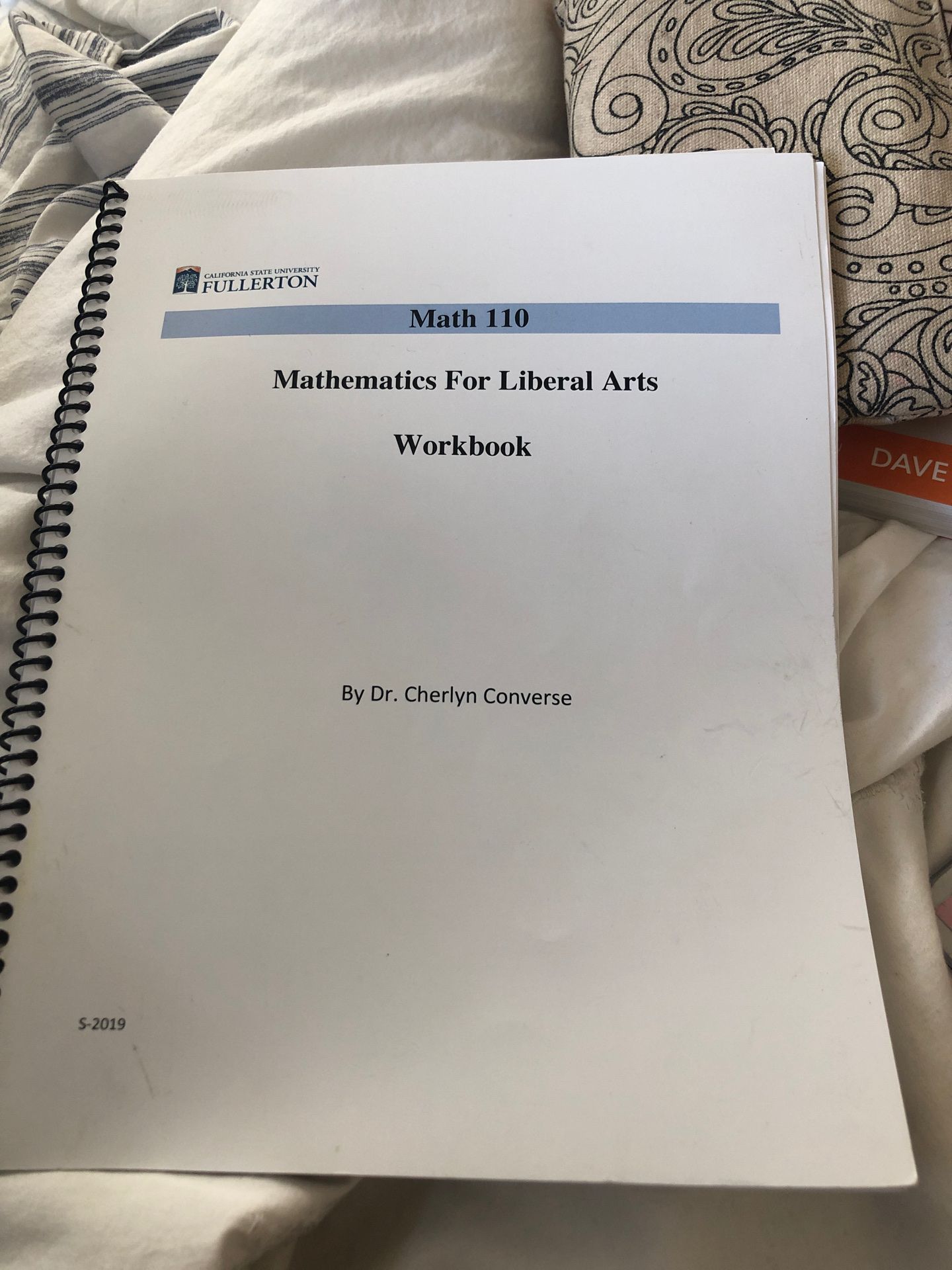 CSUF Math 110 Mathematics For Liberal Arts Workbook