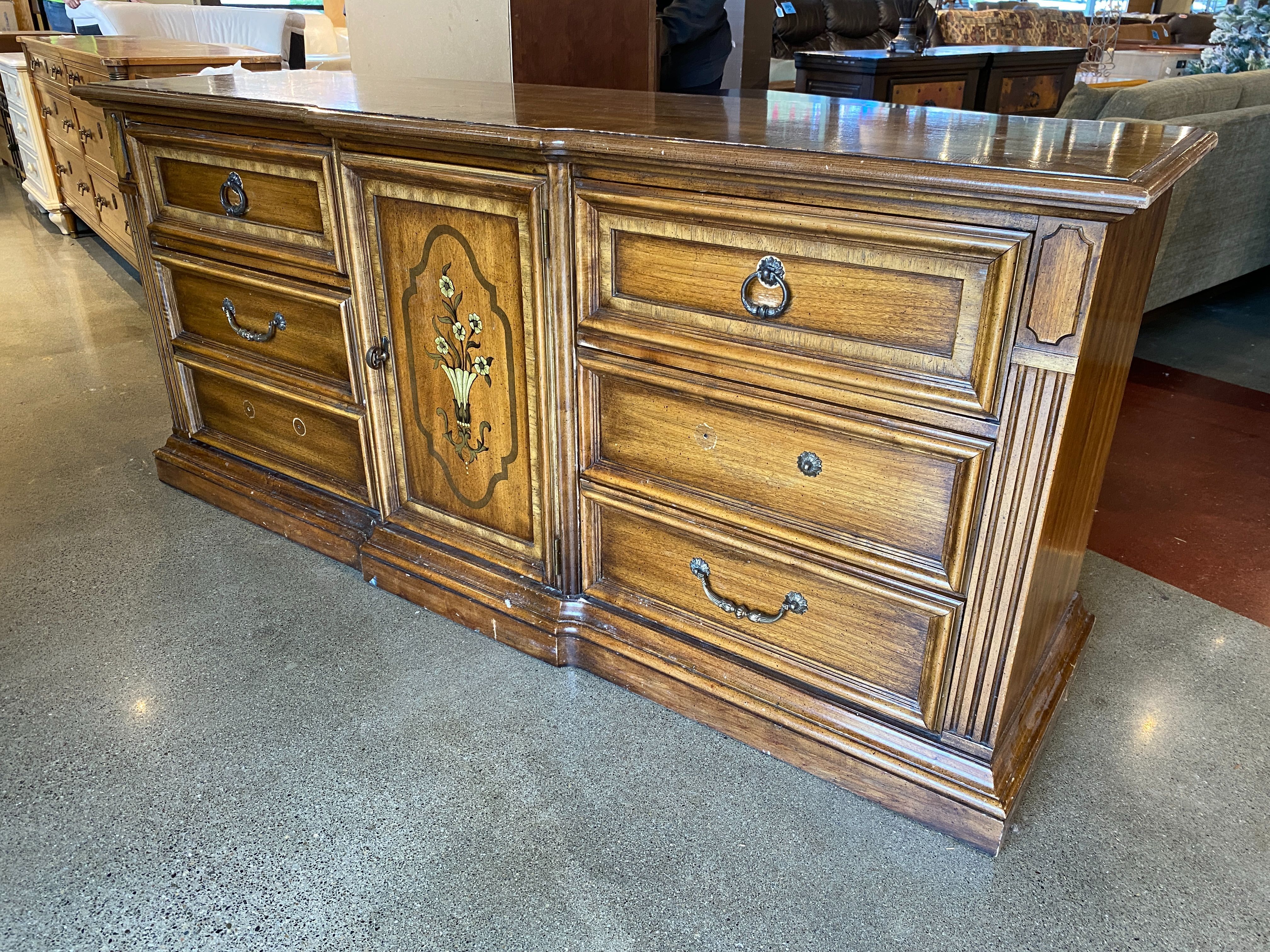 STANLEY Italian Provincial Long Boy Dresser