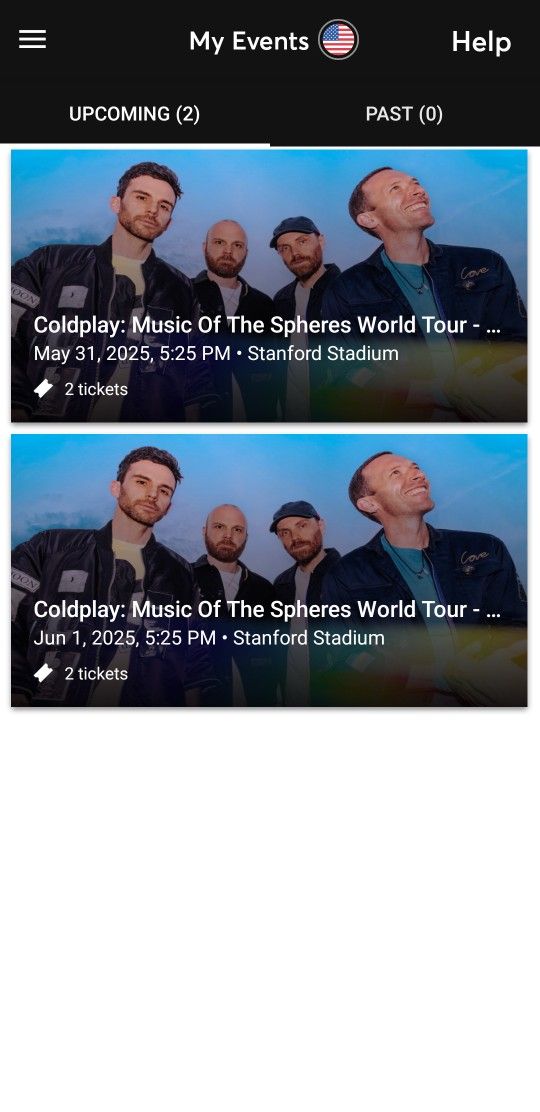 Coldplay • May 31 • Stanford Stadium