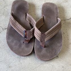Rainbow flip-flops