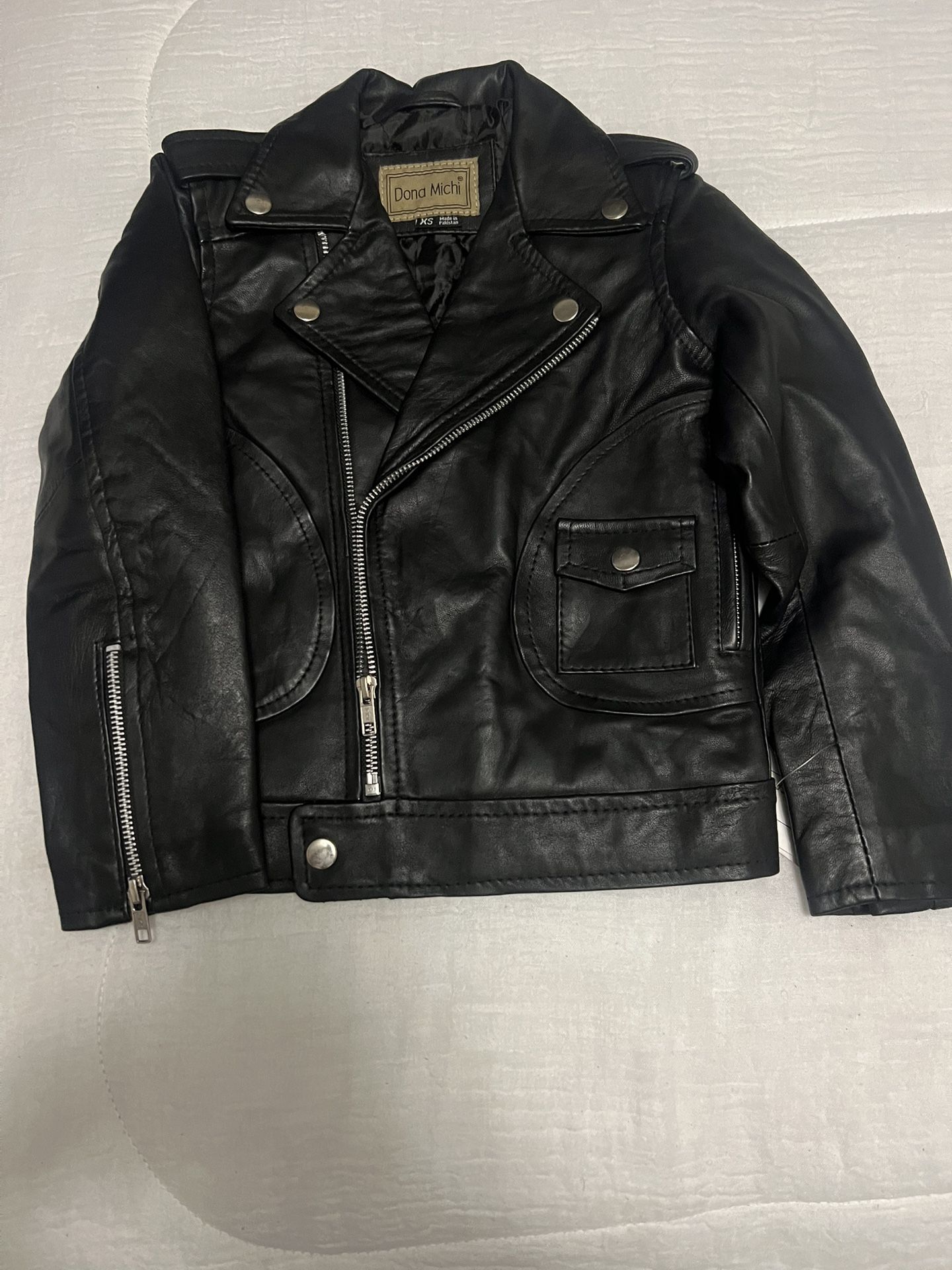 Kids Leather Jacket, New Size Sx