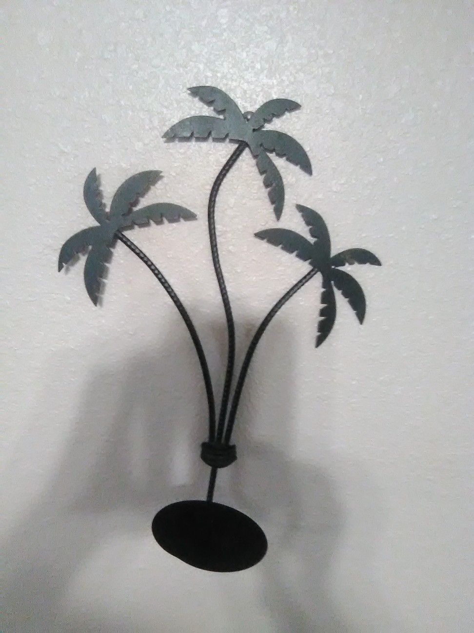 Palm tree candle holder wall decoration
