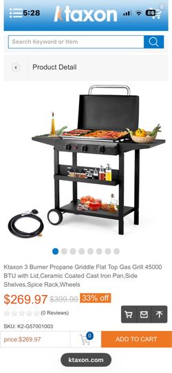 New in Box Klaxon flat top grill