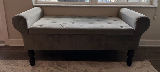 Light Gray Ottoman w/ Storage