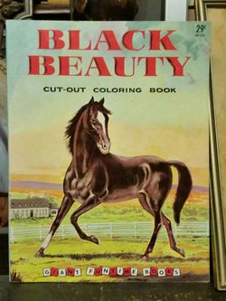 Black Beauty coloring book vintage