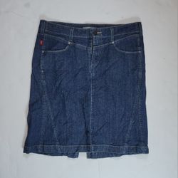 Levi's Original Jean Womens Dark Wash Denim Skirt Size 10