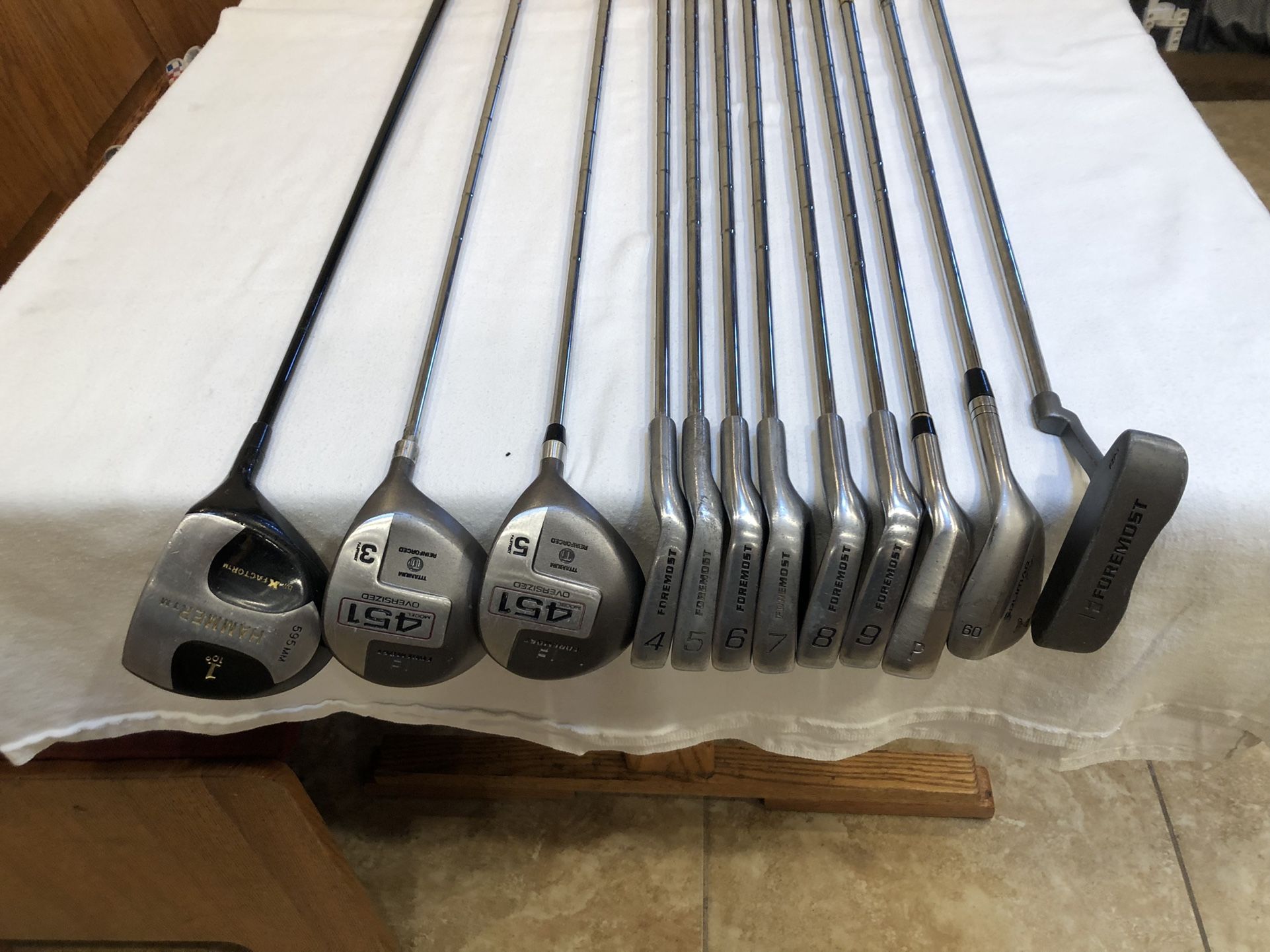 Golf Club Set Mens Foremost Model 451 Oversized 12 Club set +bag