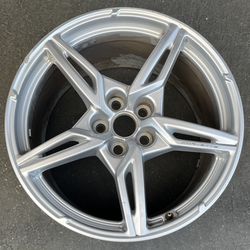One (1) Single Like New Chevrolet Corvette C8 Wheels 19” Front  Rims No Tires Staggered