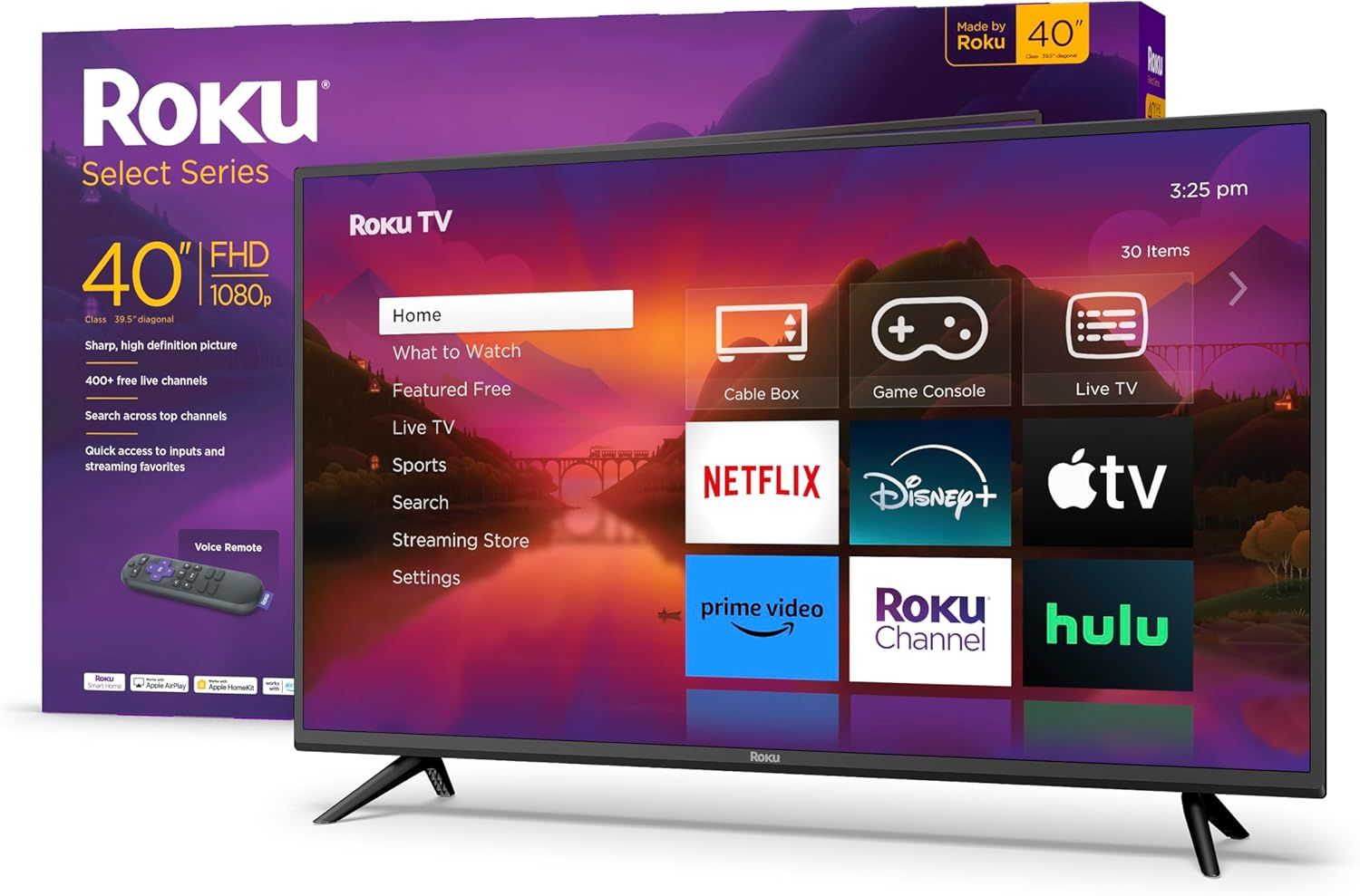 Roku TV 40-Inch 1080p, Voice Remote, Bright Display, Customizable Interface 40R3B5