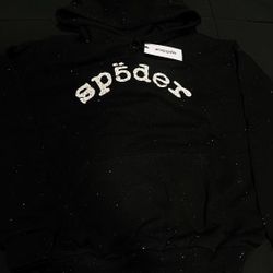 Brand new Rhinestone Spyder hoodie Size : M ‘black ’ 100%