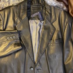 Mens Leather Sport Coat XL