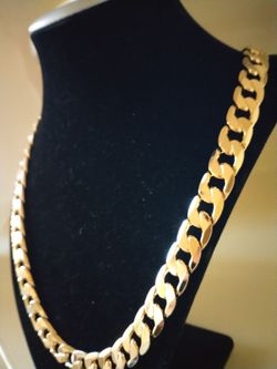 Gold Deep Plated Thick Heavy Necklace Chain Jewelry