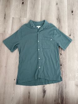 Teal Short Sleeve Button-Up Shirt