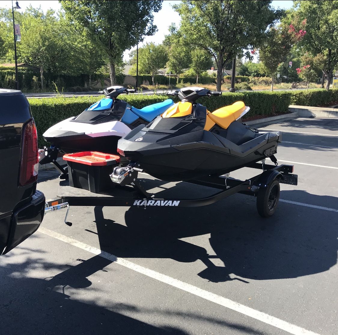 2018 Sea‑Doo Spark 3UPs (Pair) + Karavan Trailer – Great Condition