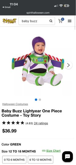 Baby buzz light year costume 12-18 months