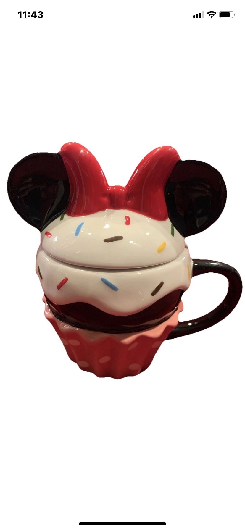 DISNEY MINNIE MOUSE PINK CUPCAKE MUG