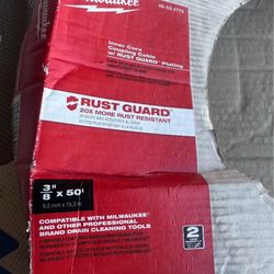 Milwaukee 3/8 X 50’ Inner Core Coupling Cable With Kits New