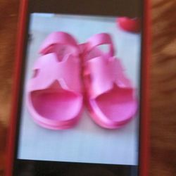 SIZE 9 HOT PINK SANDALS
