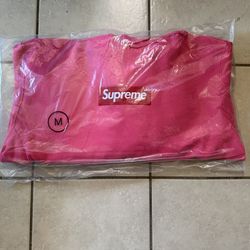 Supreme Box Logo Pink Hoodie Size Medium