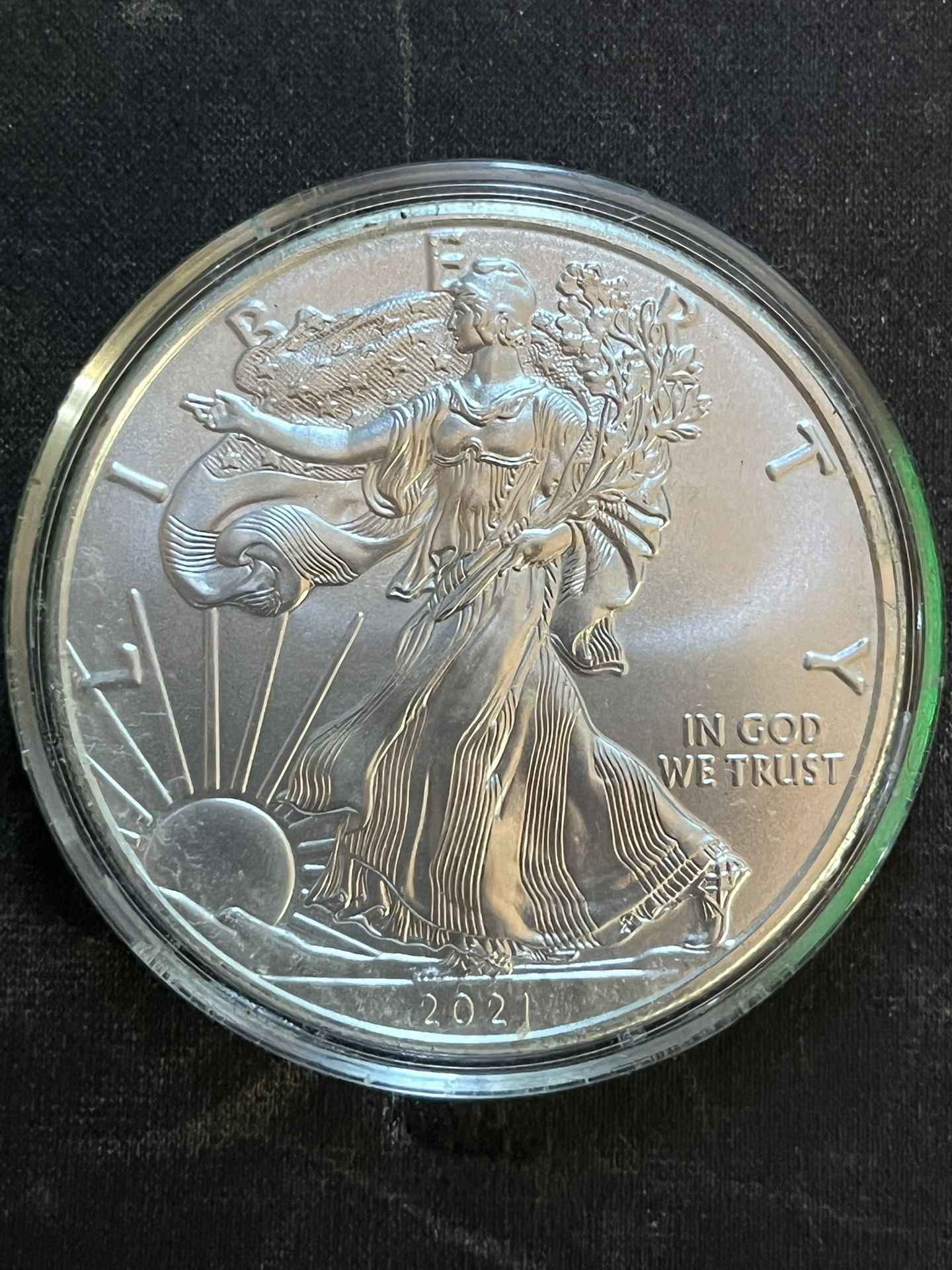 2021 Philadelphia Emg. Burnished 1st Strike Silver Eagle Coin