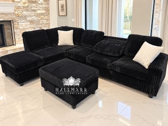 Fluffy Reversible Sectionals + Ottoman