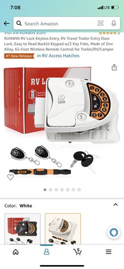 Rv Travel Trailer Keyless Door Lock Latch
