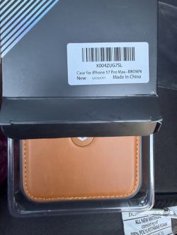 iPhone 17 Pro Max Case — Brown Leather, MagSafe Ring Stand
