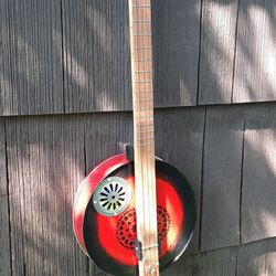 Guitar 4 String Made From Cookie Tin