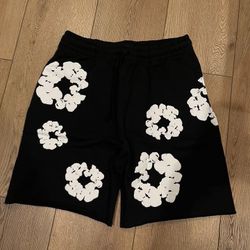Denim Tears Black panda shorts