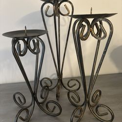 3 CANDLE HOLDERS 