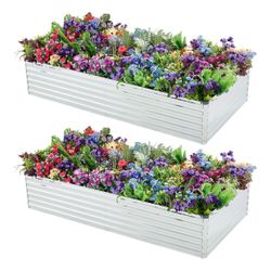 Pick up from Mount Juliet 37122..New 2 Pack 6x3FT large Galvanized Raised Garden Bed with Box