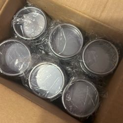 Metal Tin containers  With Clear Tops