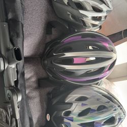 Set Of 3 - Bike helmet - 2 For Adults, 1 Young Size 