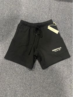 Jet Black Fear Of God Essentials Shorts Size Small