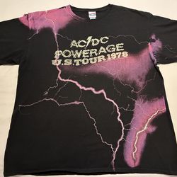 AC/DC Junk Food Powerage Us Tour T-shirt Large