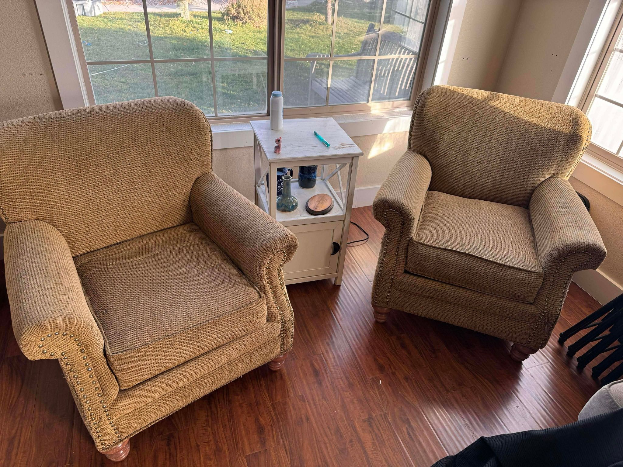 Matching Upholstered Accent Chairs – Comfortable, Sturdy, Smoke-Free Home